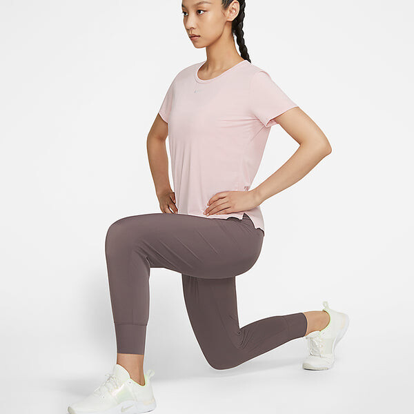 Футболка dri fit training sports quick dry round neck t shirt pink Nike, розовый — фото 3