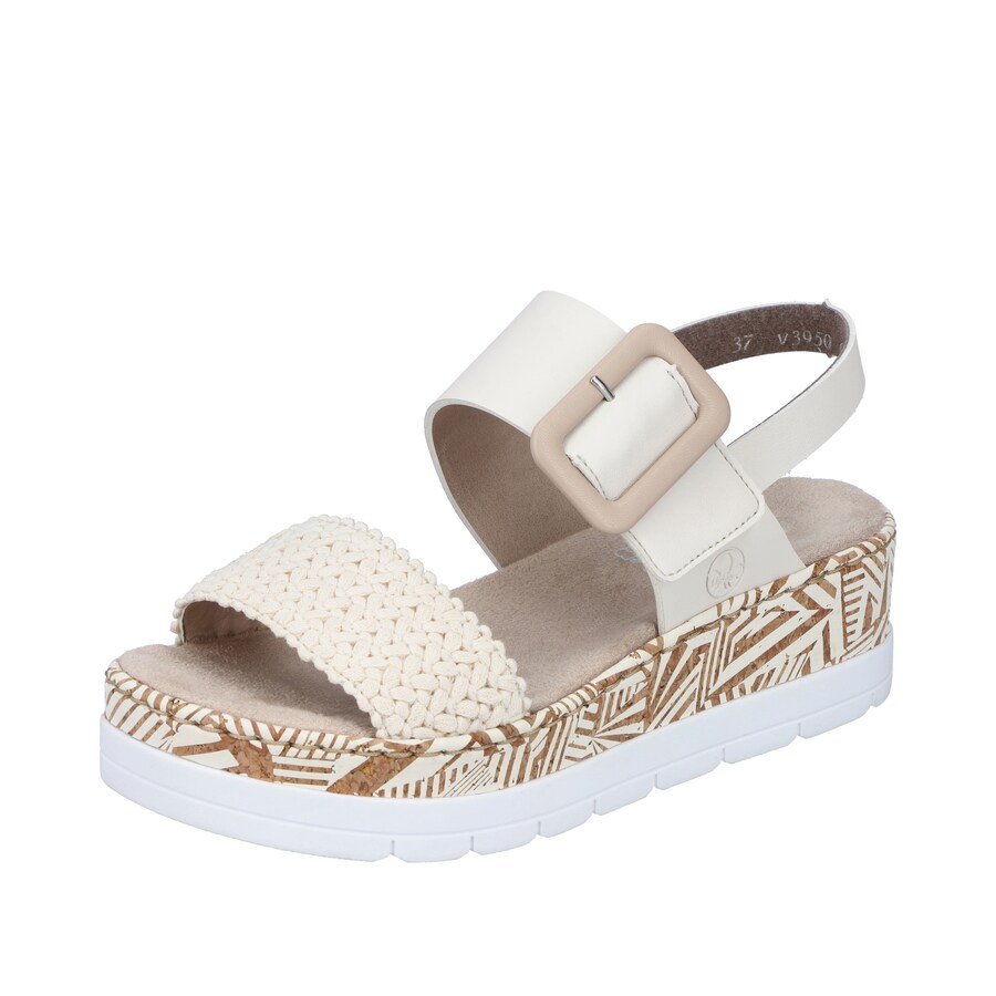 Босоножки на высоком каблуке Rieker Sandals V3950, светло-бежевый