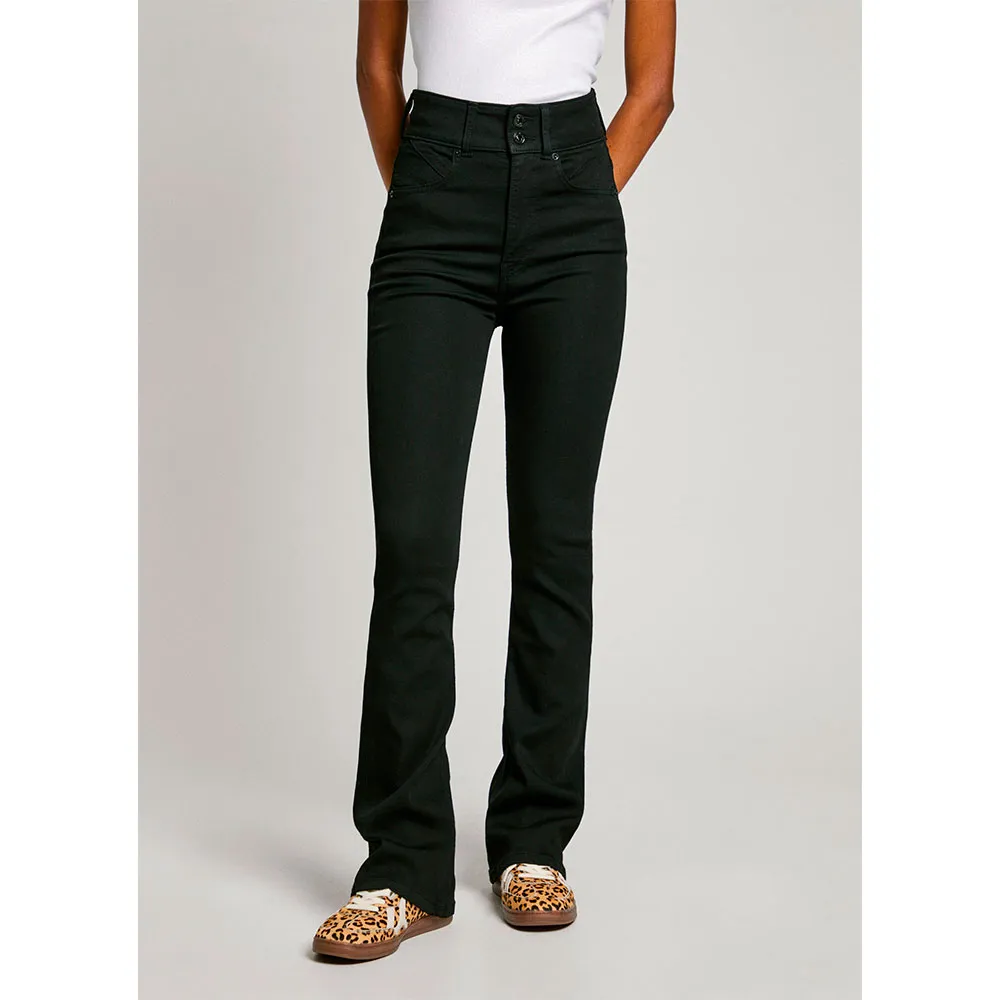 

Джинсы Pepe Contour Flare high waist, черный