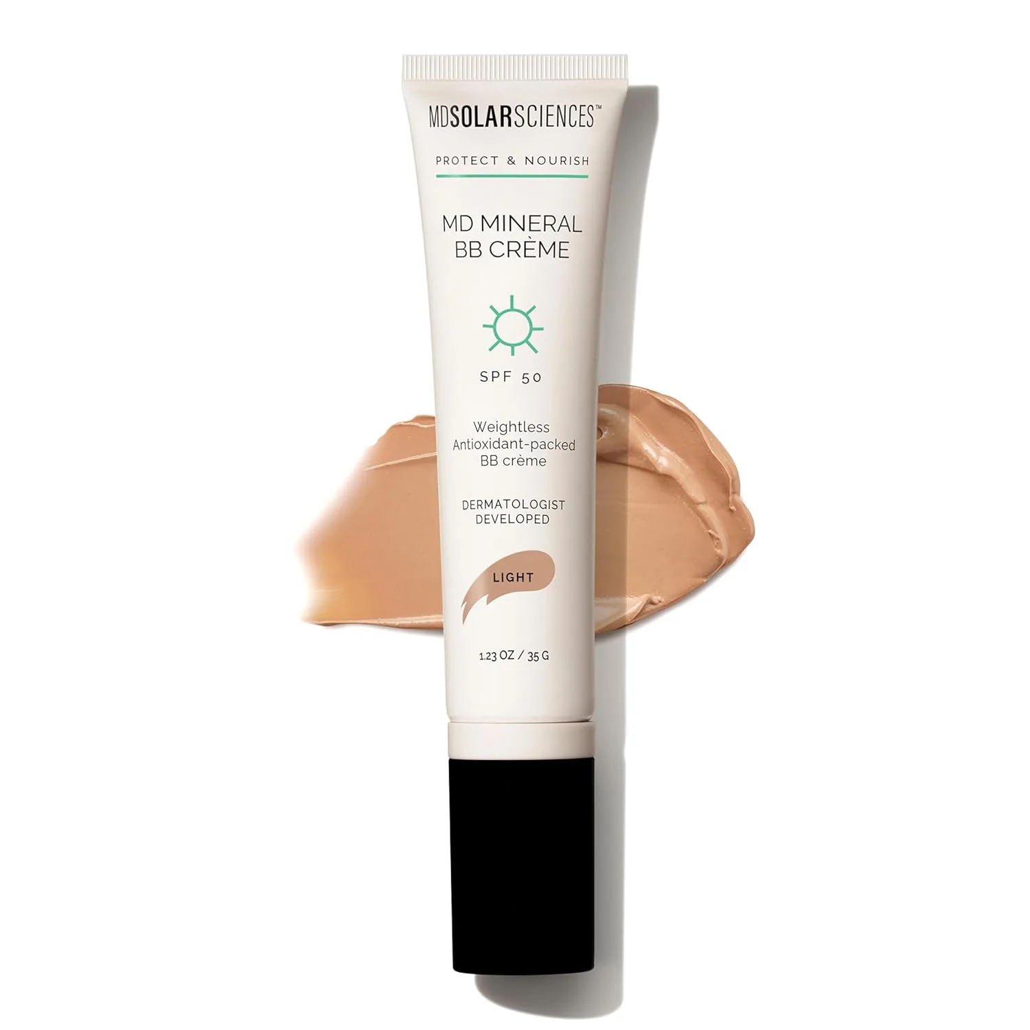 MDSolarSciences Минеральный бальзам для лица SPF 50, без масла, тонирующий матирующий BB-крем 34.02 г (1 шт.), Light