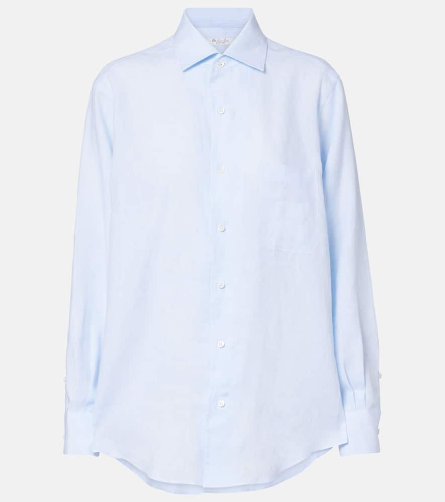 

Андре льняная рубашка Loro Piana, Spring Sky
