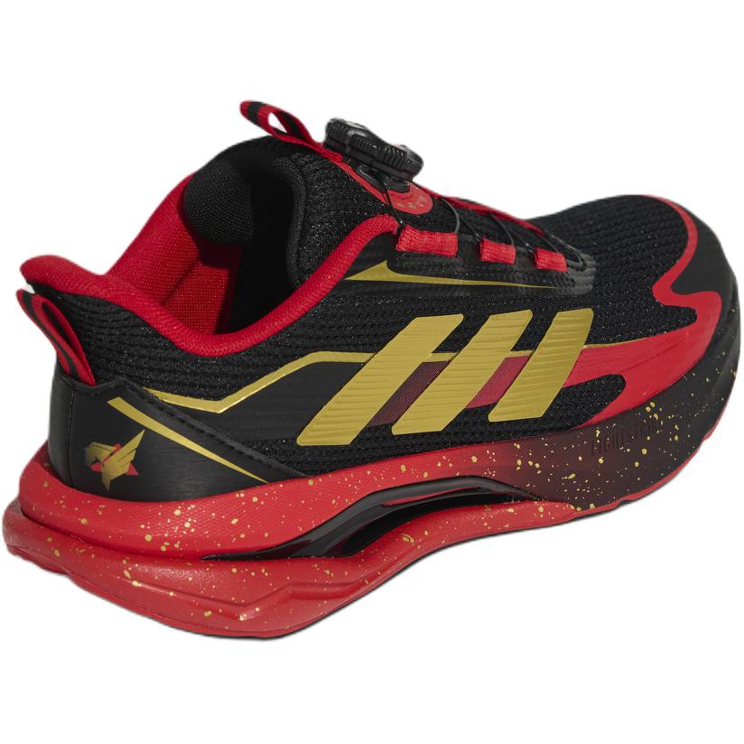 Adidas Детские низкие кроссовки LIGHTDART HABU J, черные, золотые, красные — фото 4