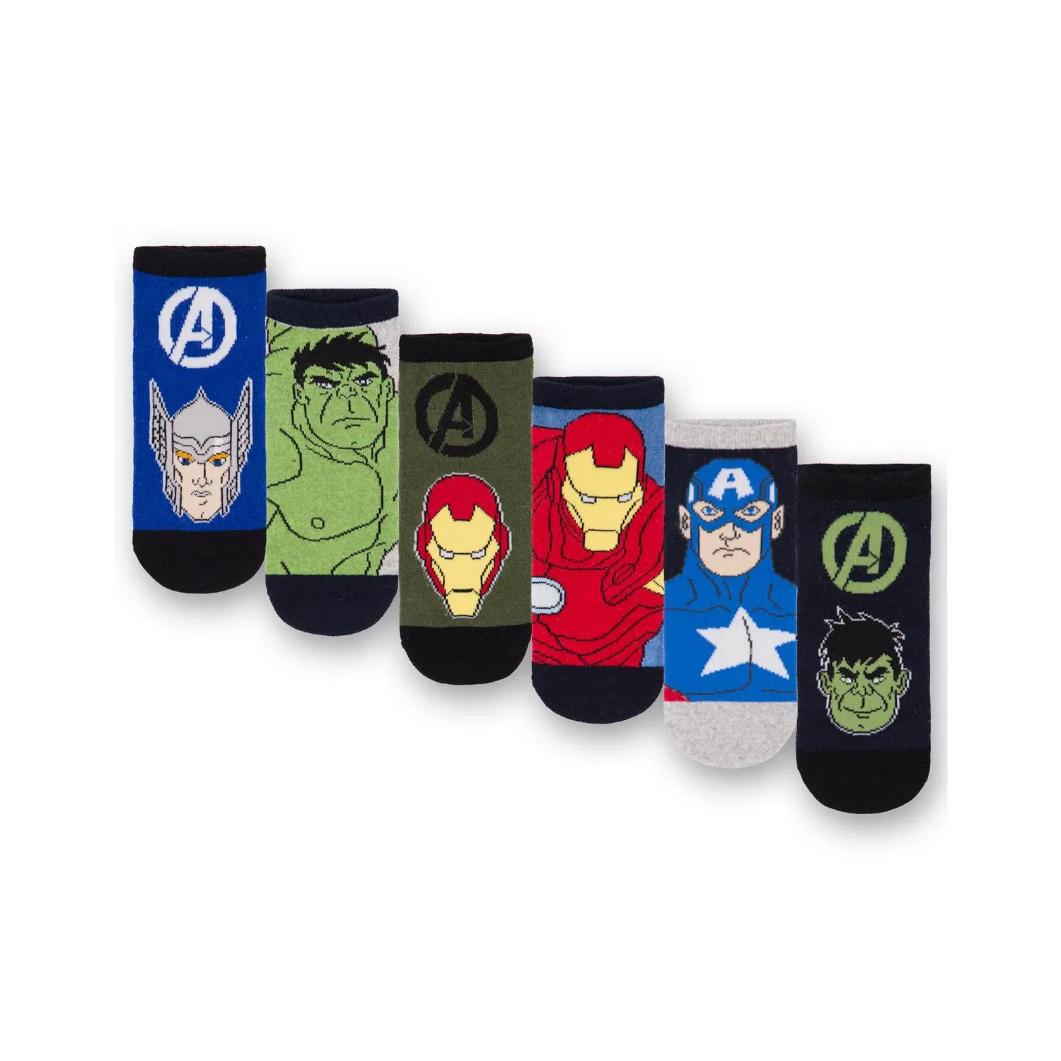 Носки детские 6 пар Marvel, мультиколор