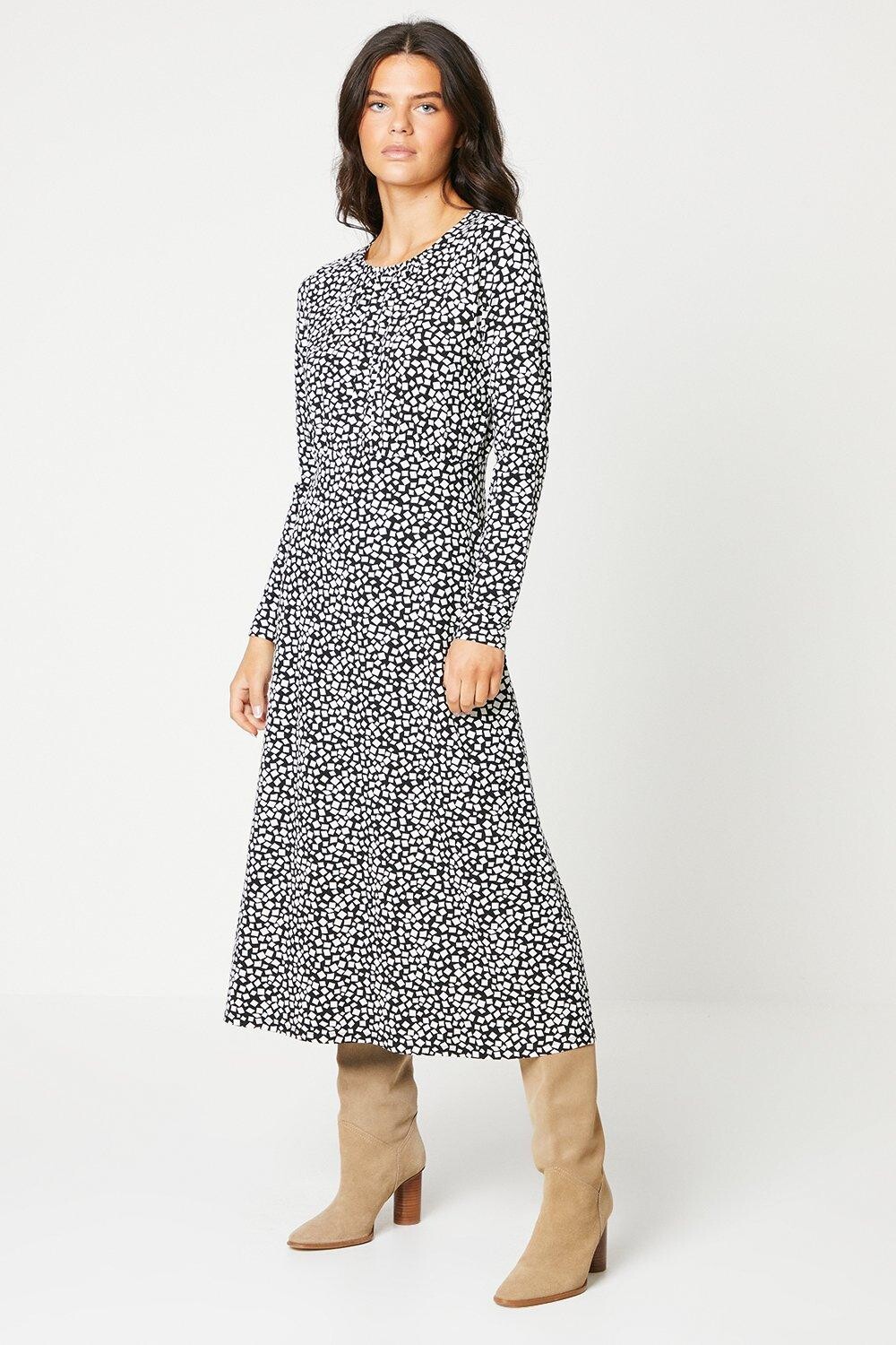 

Платье миди со сборкой на шее Dorothy Perkins, мультиколор