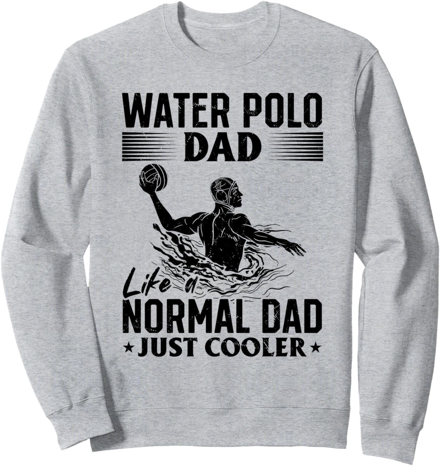 

Толстовка для папы-водного поло - Просто крутой папа Waterpolo Daddy, серый
