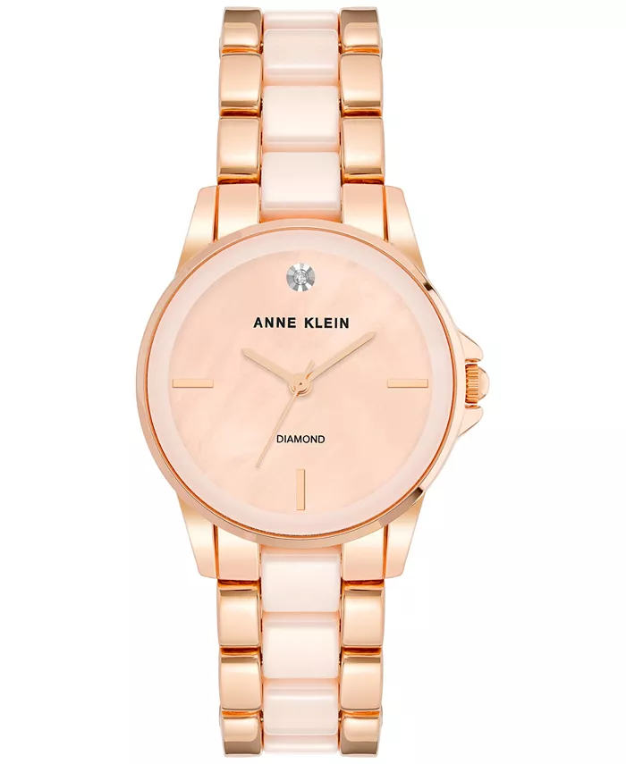 

Женские наручные часы с керамическим и металлическим браслетом 30 мм Anne Klein
