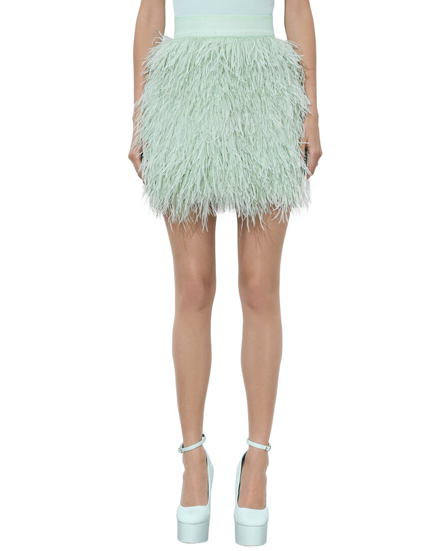 

Алис + Оливия Cina Перьевая юбка Alice + olivia, синий