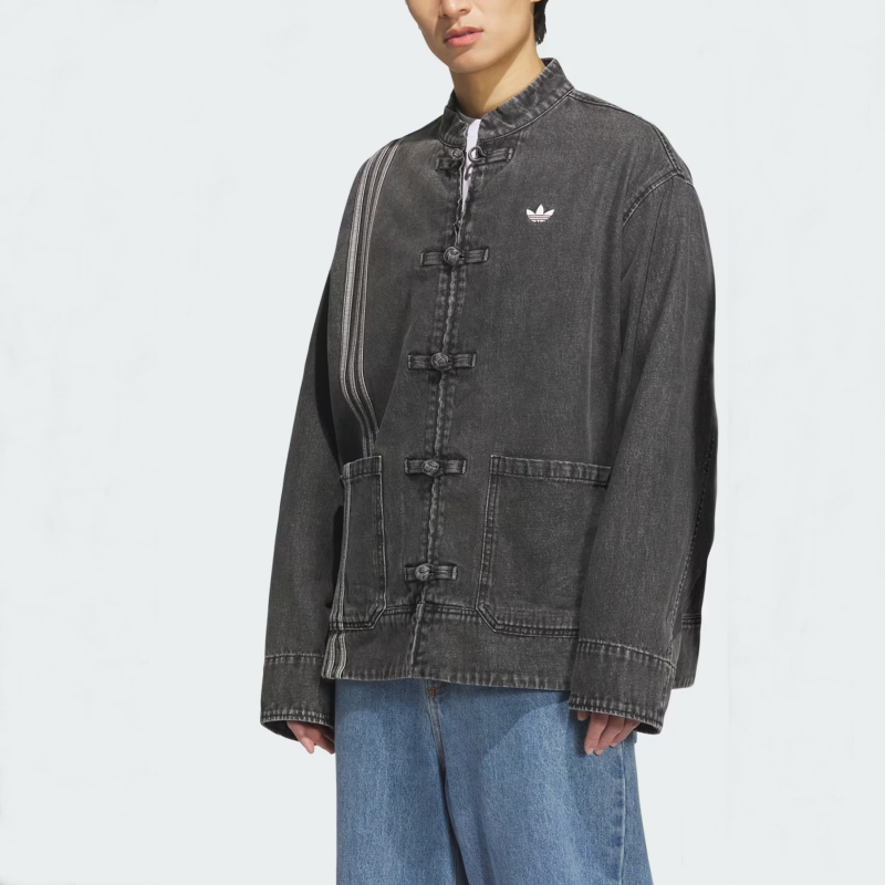Джинсовая куртка CTT Japan Version Unisex Adidas Originals, medium черный denim — фото 4