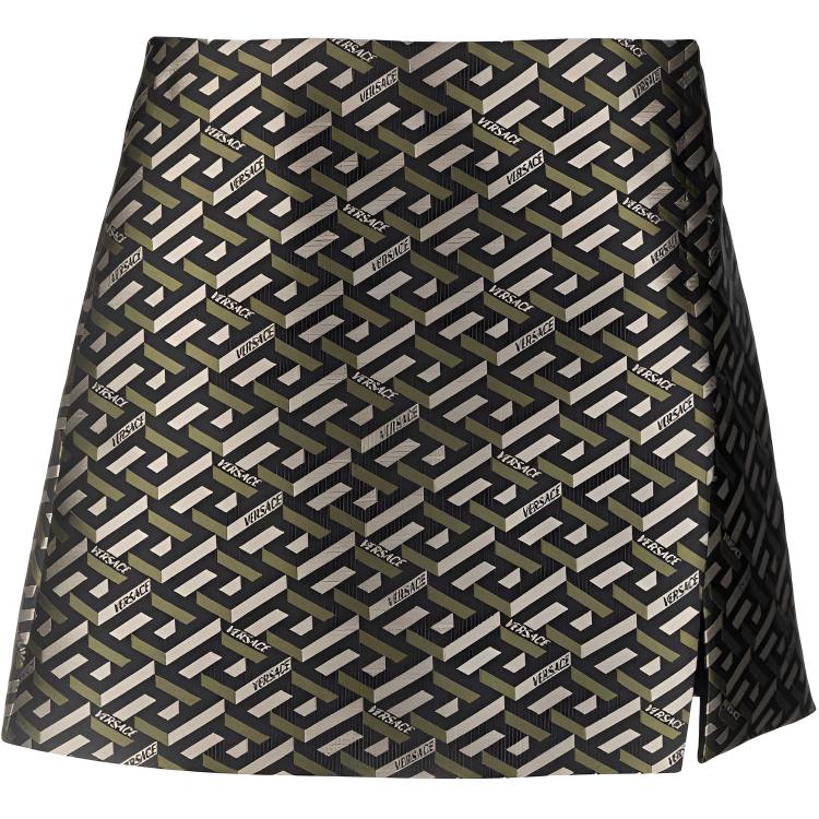 

VERSACE Повседневная короткая юбка женская зеленая