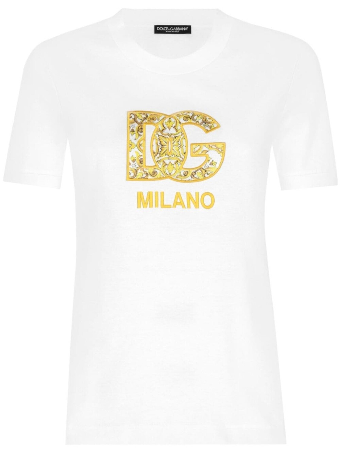 

Dolce & Gabbana футболка из хлопка с вышивкой DG, белый