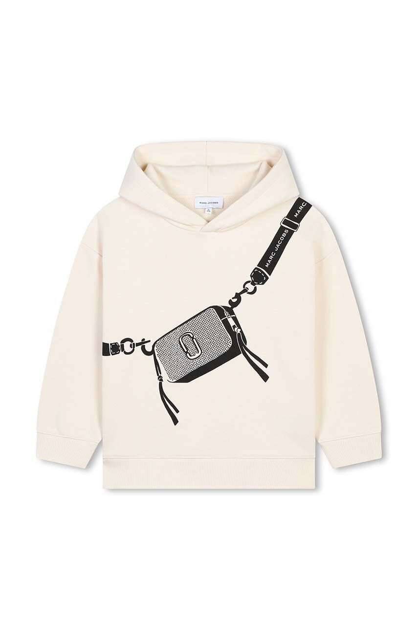 

Детская хлопковая толстовка Marc Jacobs, бежевый