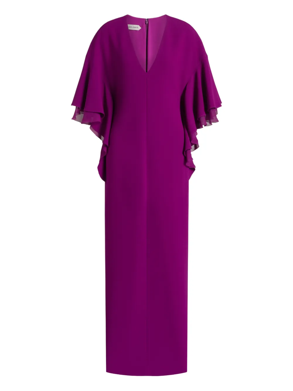 

Платье макси с V-образным вырезом и оборками Alberta Ferretti, фиолетовый