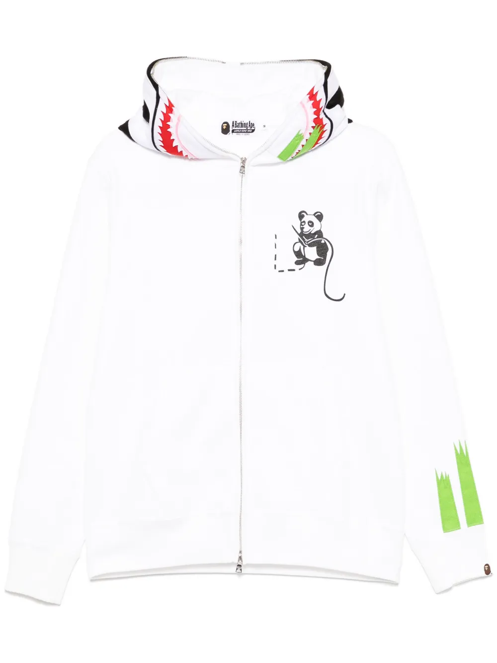 

Худи Panda на молнии A BATHING APE, белый