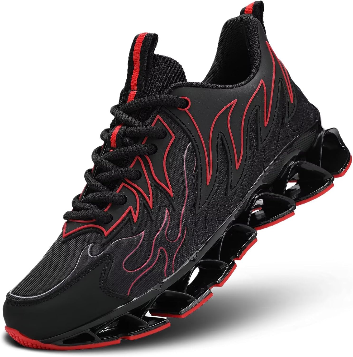 

Мужские кроссовки для бега сетчатые дышащие трейловые спортивные модные кеды для ходьбы и тенниса Peaya, черный/красный