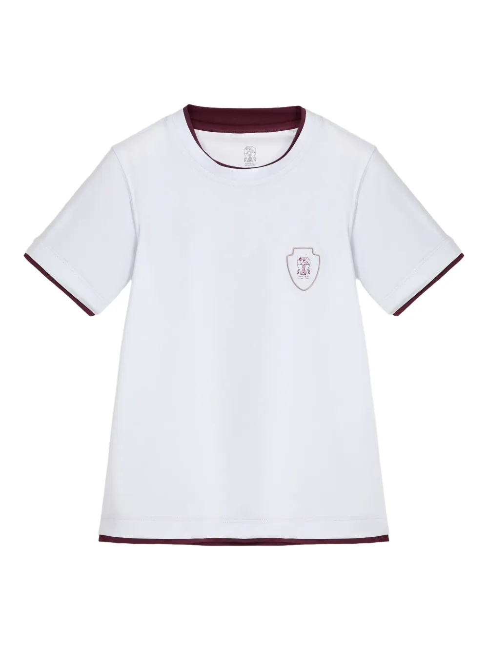 

Многослойная футболка Brunello Cucinelli Kids, белый