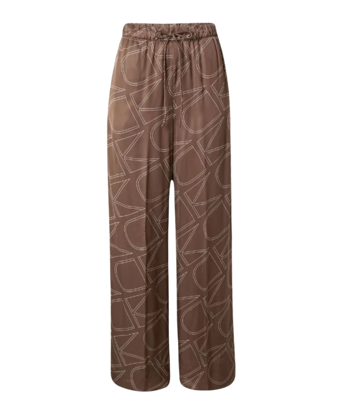 

Широкие брюки из вискозной саржи Calvin Klein, коричневый