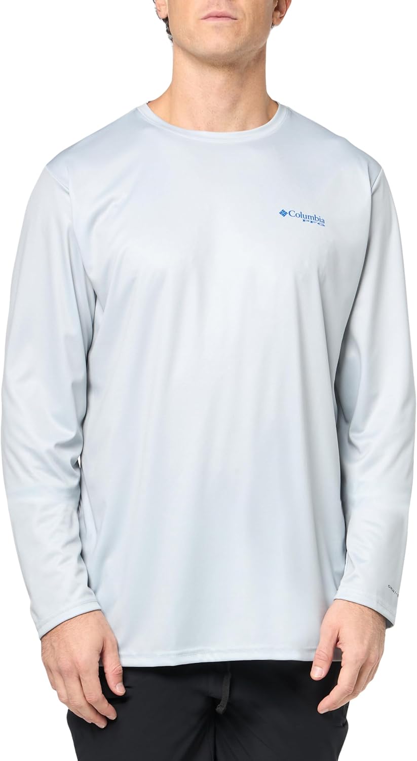 

Columbia мужская футболка с длинным рукавом Terminal Tackle PFG Blackline, Cool Grey/Blackline Tarpon