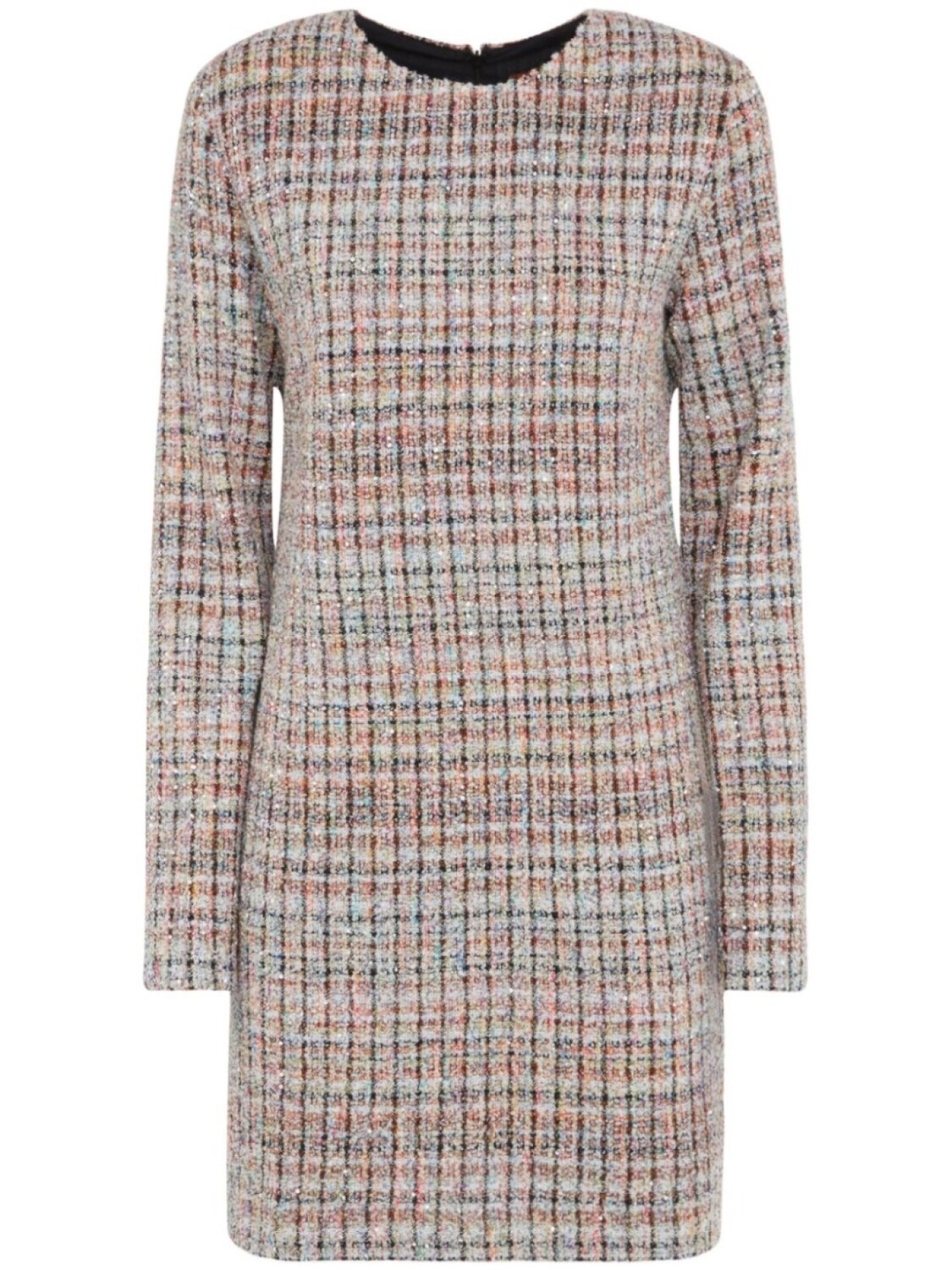 

Мини-платье в клетку, украшенное пайетками Missoni, белый
