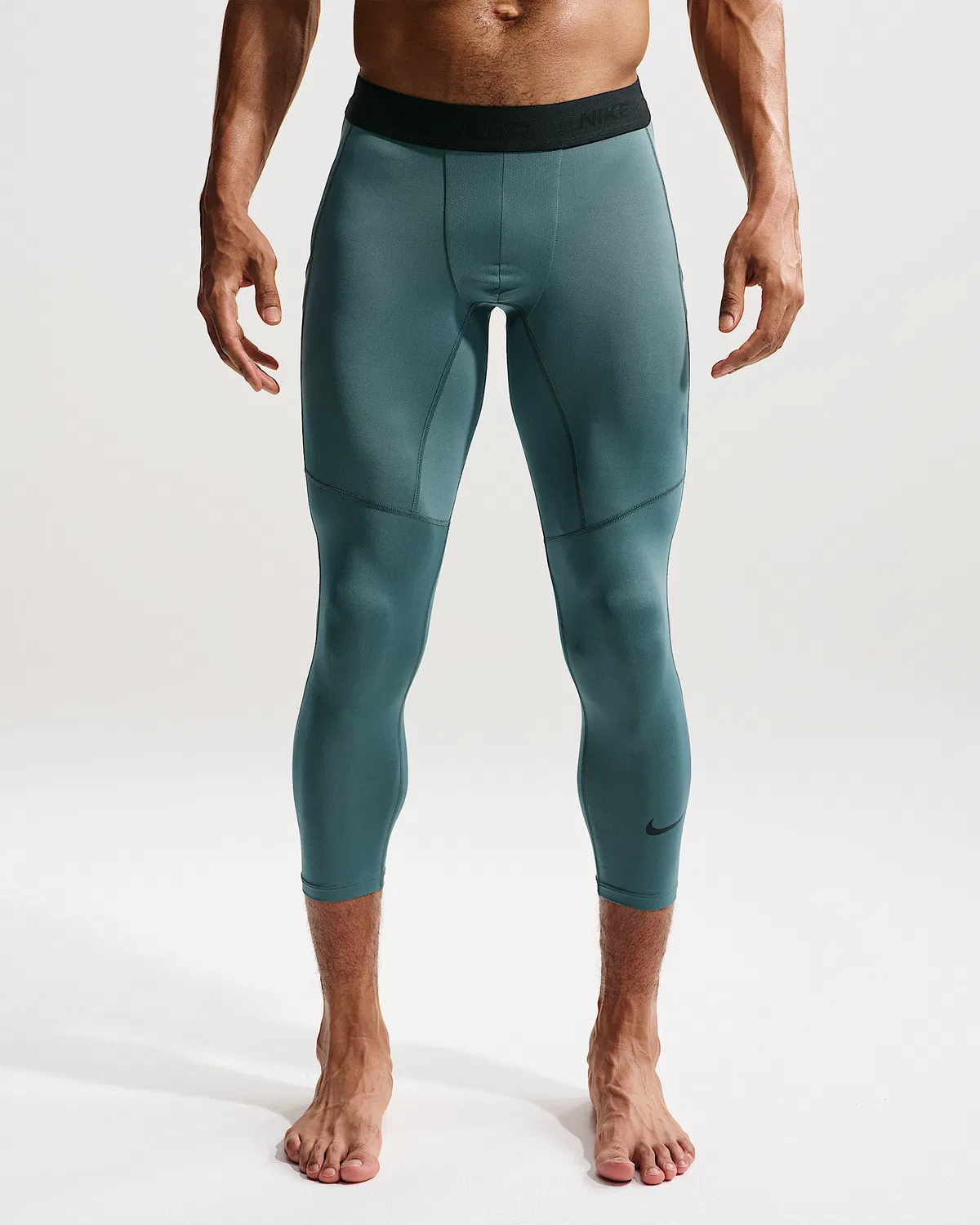 Мужские фитнес-лосины Nike Pro Dri-FIT 3/4, Mineral Slate/Black — фото 2