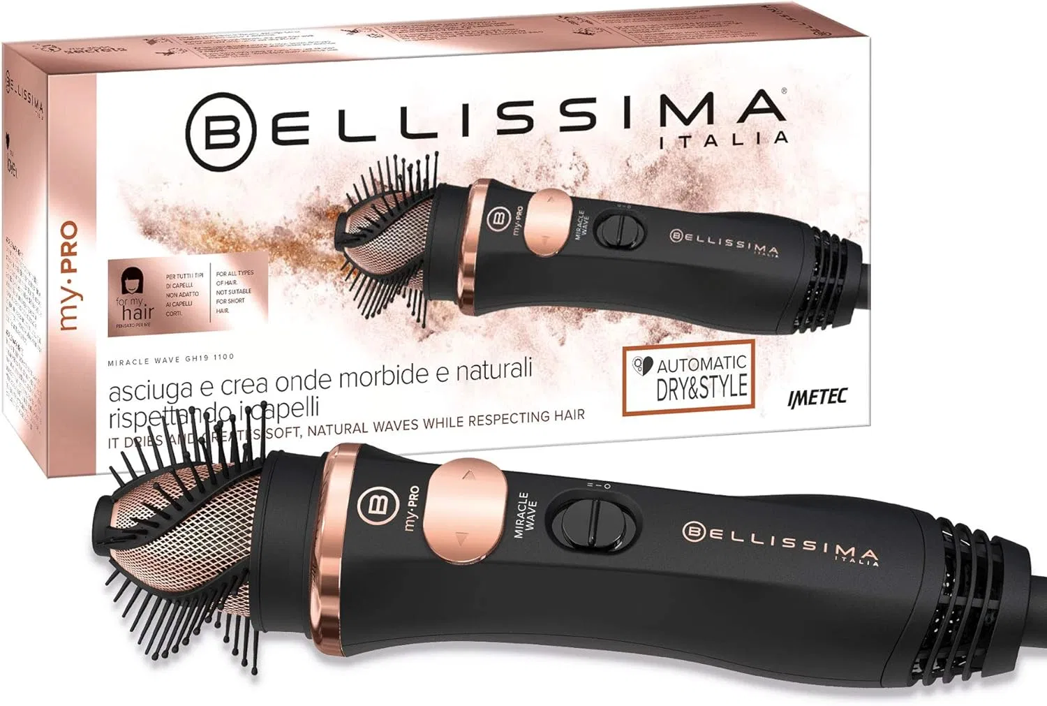 Воздушная щетка Bellissima My Pro Miracle Wave GH19 1100 с автоматическим вращением Bellissima