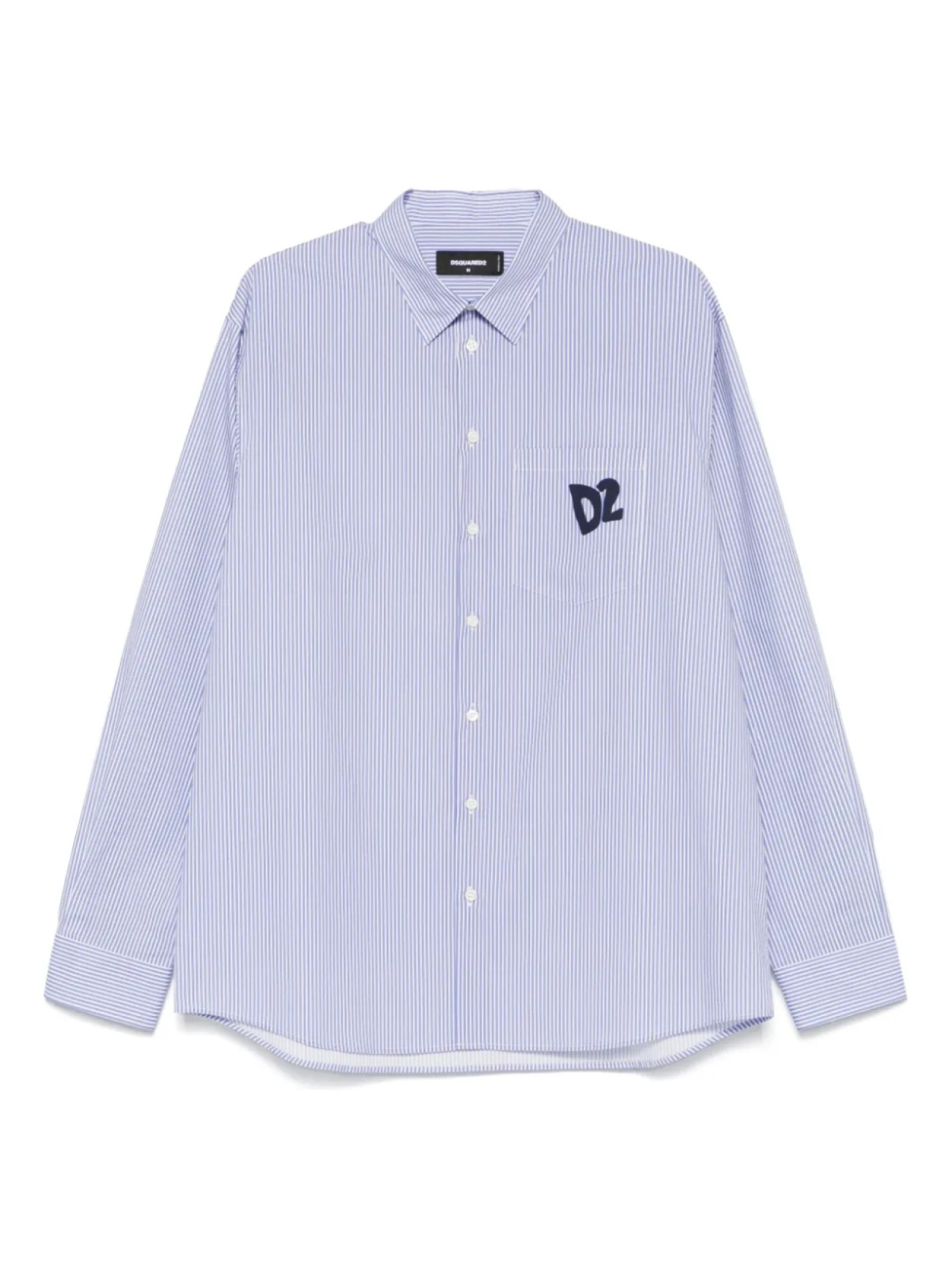 

DSQUARED2 полосатая рубашка, синий