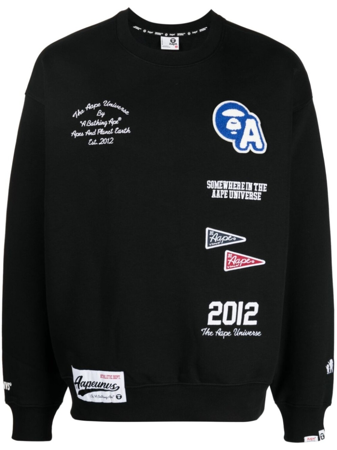 

Толстовка с вышитым логотипом AAPE BY *A BATHING APE, черный