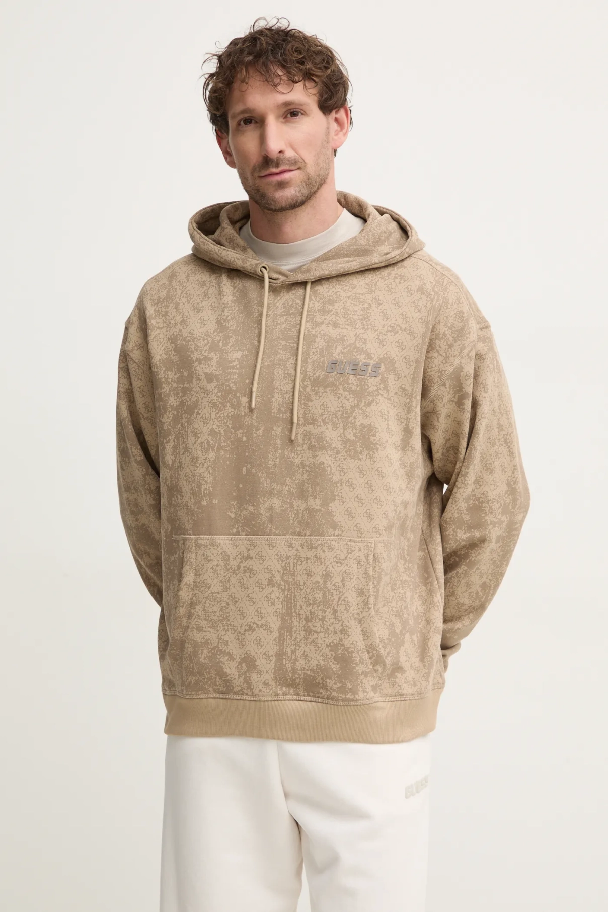 

Толстовка GOTAM из хлопка Guess, бежевый