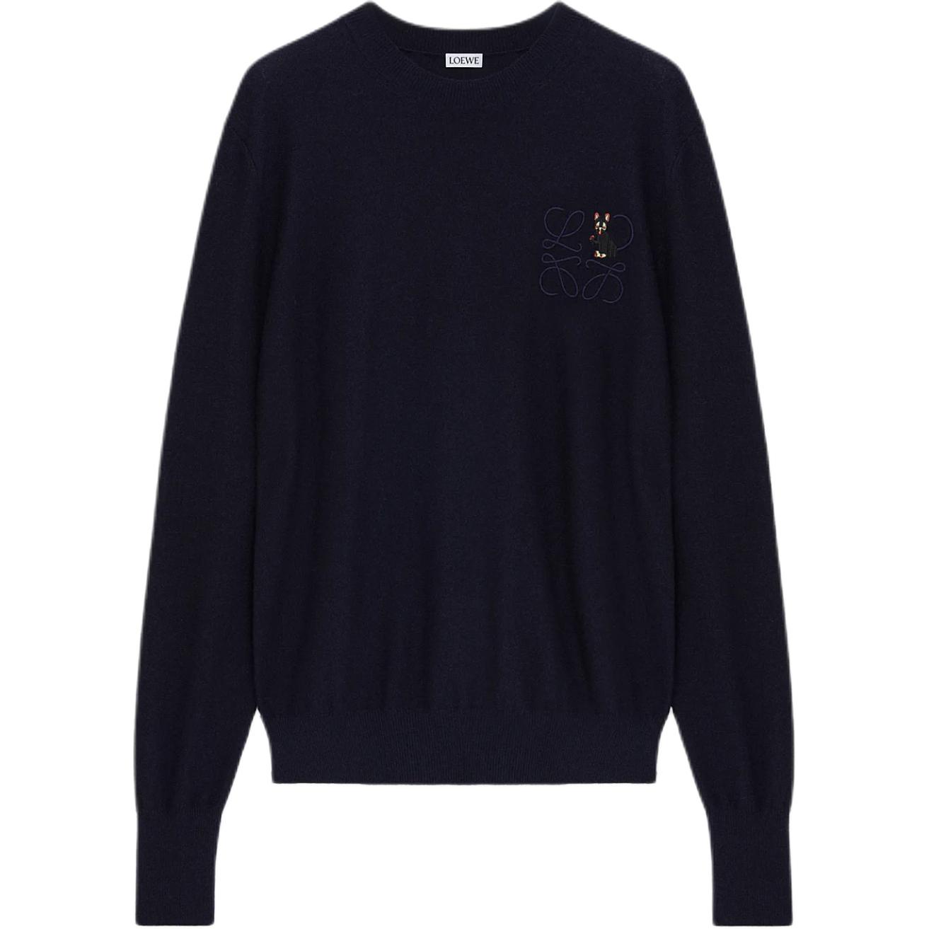 

Вышитый шерстяной свитер Louis Wain LOEWE, marine синий
