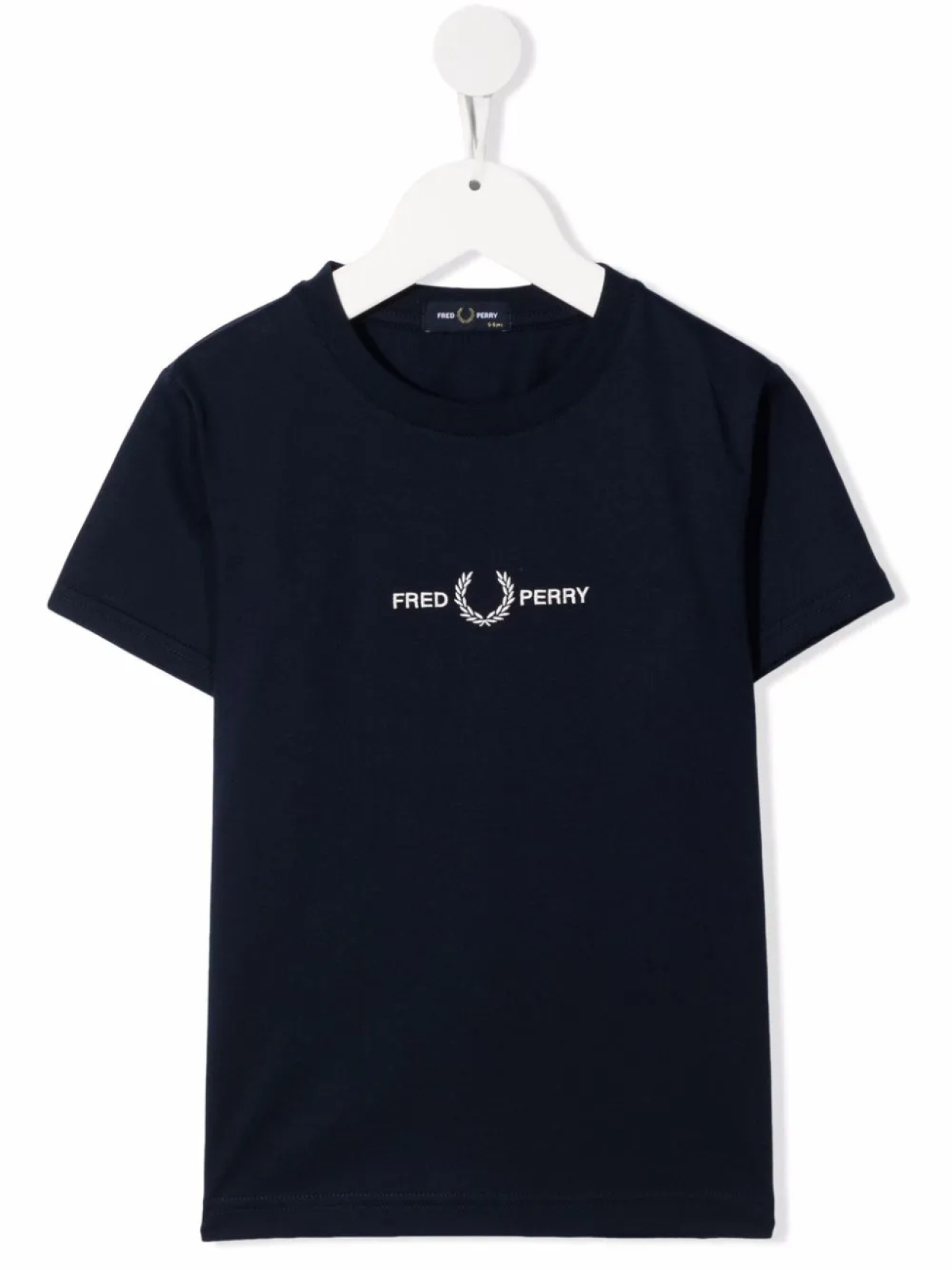 

Fred Perry Kids футболка с вышитым логотипом, синий