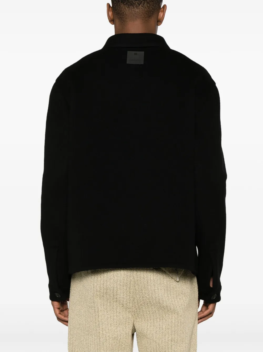 Куртка-рубашка из смесовой шерсти Givenchy, черный — фото 4