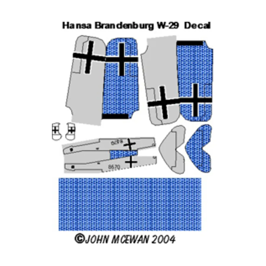 

Набор декалей Hansa Brandenburg W-29 (1:144), Decals - Central Powers (Reviresco)
