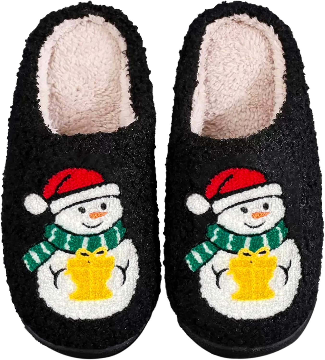 

Рождественские тапочки-оленята для женщин и мужчин, праздничные тапочки на Хэллоуин, домашние тапочки Afellicy, Snowman