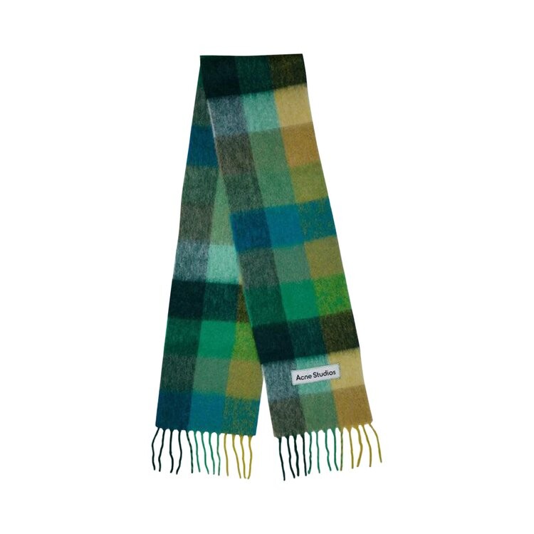 

Шарф Acne Studios Scarf, цвет Jade Green/Yellow