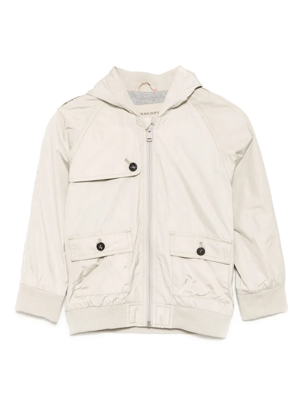 

Куртка на молнии с капюшоном BURBERRY KIDS, нейтральный