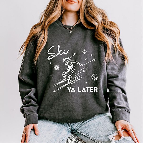

Легкий свитшот Ski ya later snowflake для женщин Simply Sage Market, Pepper