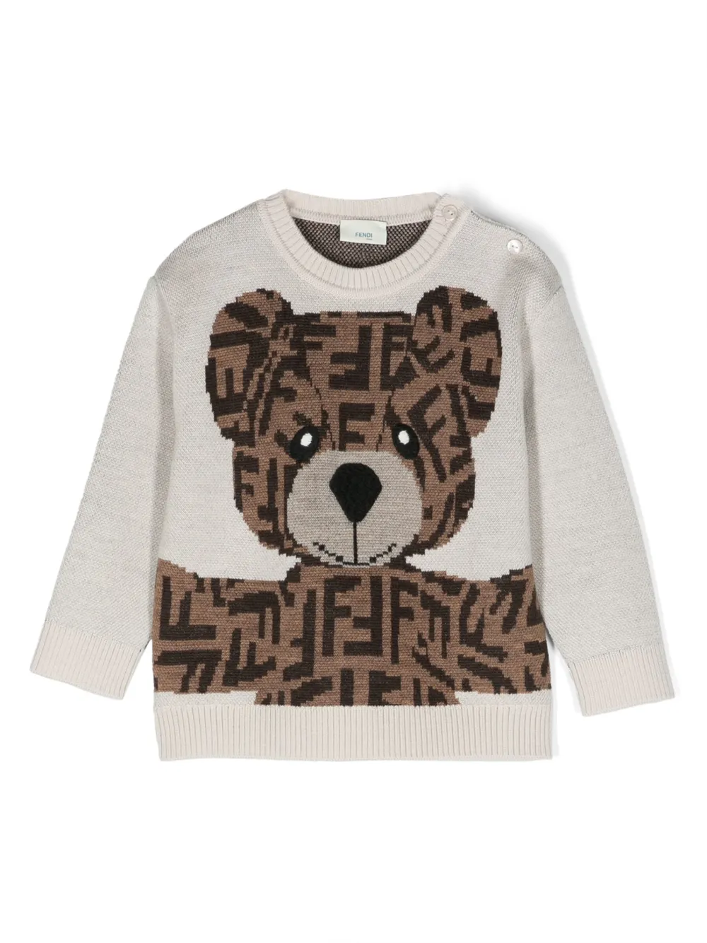 

Джемпер Teddy Bear с монограммой FENDI KIDS, нейтральный