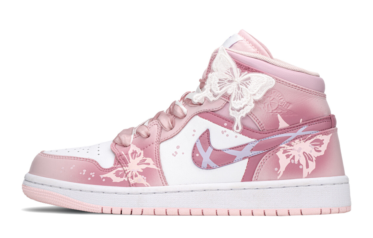 

Кроссовки Air Jordan 1 Vintage Basketball Shoes Women's Mid-top Purple/Pink, фиолетовый