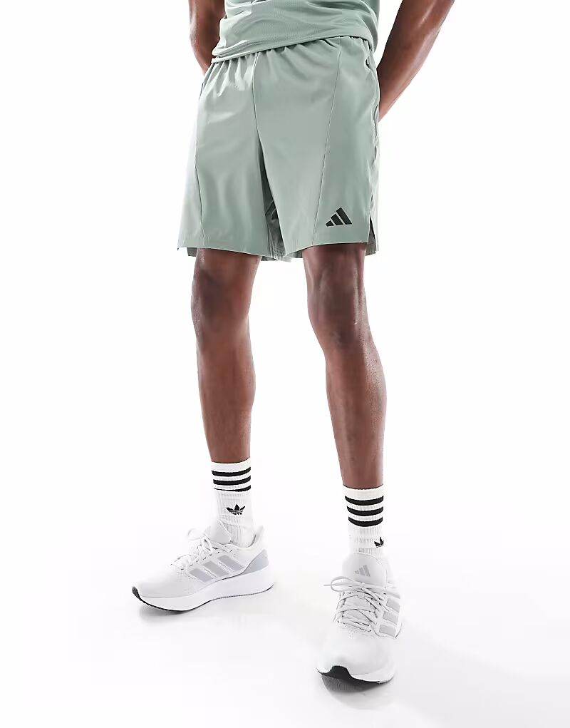 

Шорты Adidas Training D4T серебристо-зеленого цвета Adidas Performance