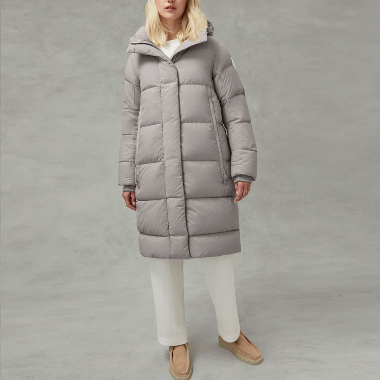 Куртка пуховая PASTELS серии для женщин лунный камень серый Canada Goose — фото 4