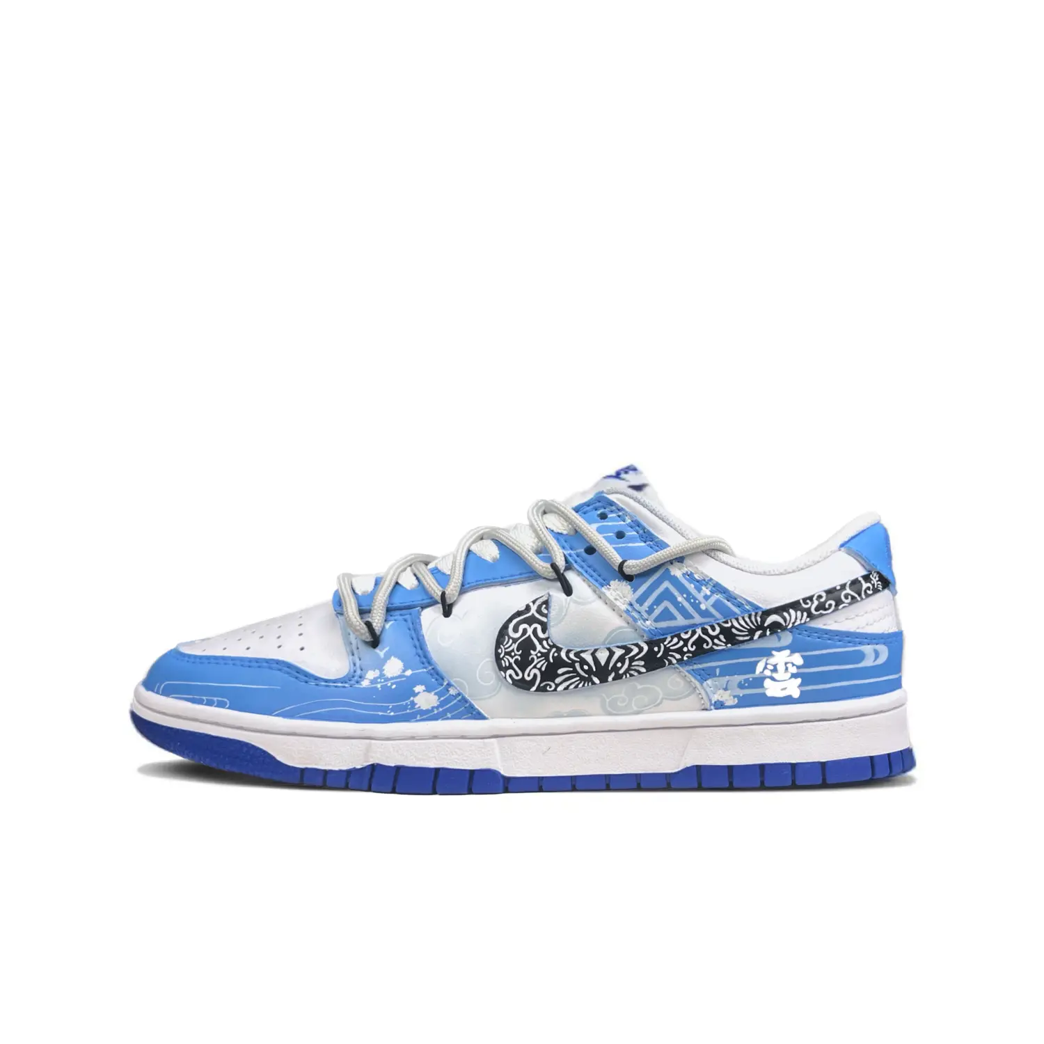 

Кроссовки Nike Dunk Skateboard Shoes Women's Low-Top Blue White, Синий, Кроссовки Nike Dunk Skateboard Shoes Women's Low-Top Blue White