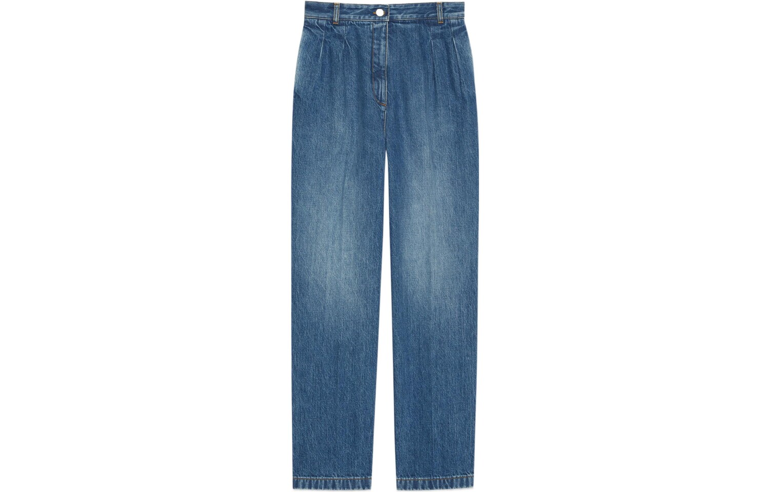 

Джинсы женские с китайским новогодним принтом, синие Gucci