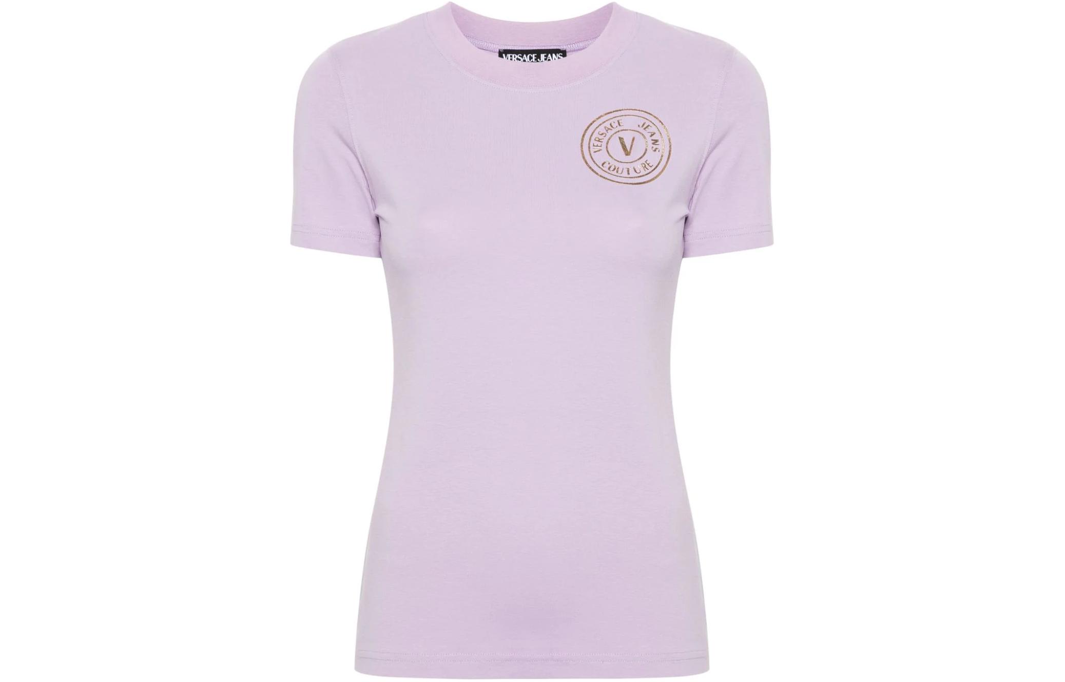 

VERSACE JEANS COUTURE Футболка SS24 женская лавандово-фиолетовая