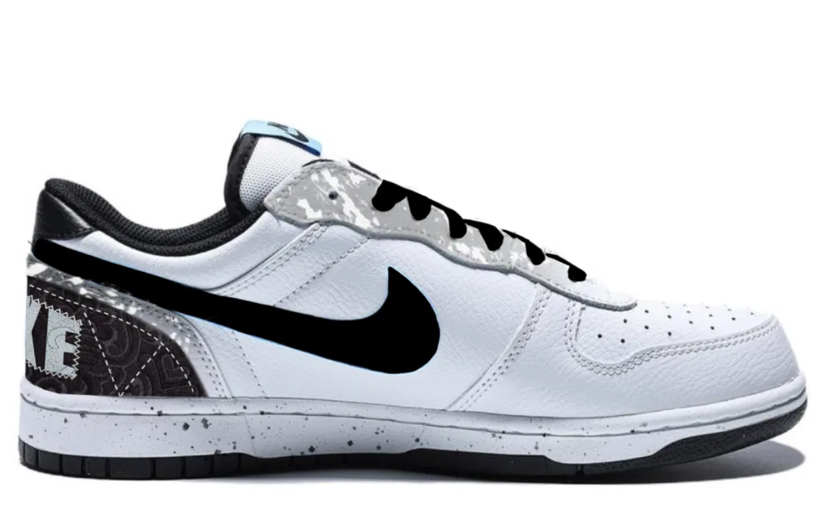 Кроссовки кожаные Nike Big White — фото 3
