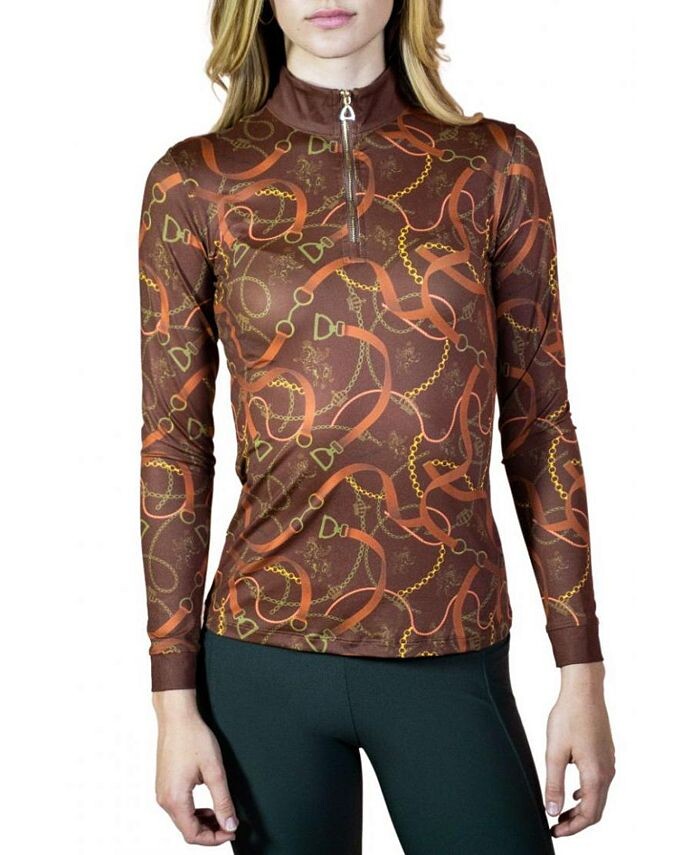 

Спортивная футболка Royal Equestrian Base Layer Cavallas с воротником-стойкой Royal Equestrian Collection, коричневый
