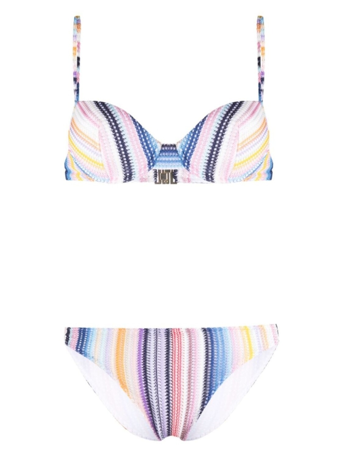 

Missoni сетчатое бикини с узором зигзаг, розовый