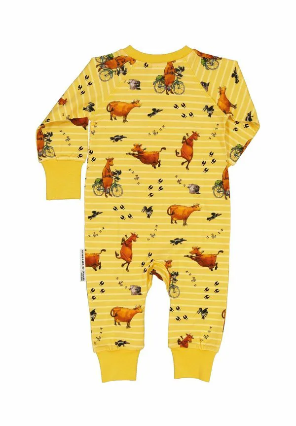 Спальный комбинезон mamma mu с двухсторонней молнией Geggamoja, Yellow Stripe — фото 2