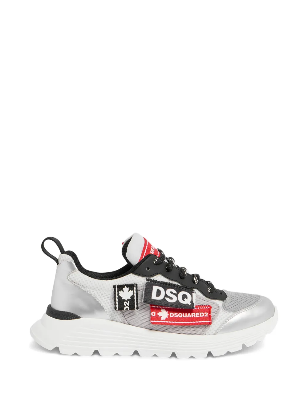 Кроссовки с нашивкой-логотипом Dsquared2 Kids, серебряный — фото 2