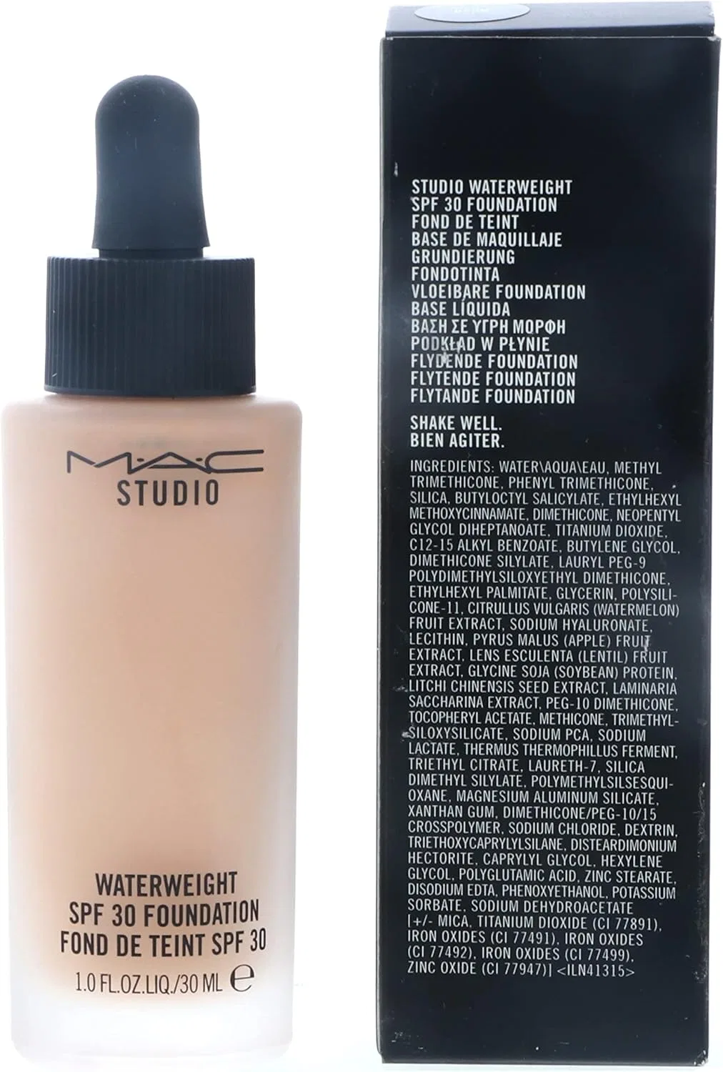 Тональное средство Mac Studio Water Weight SPF30 Foundation NC30 30 мл — фото 4