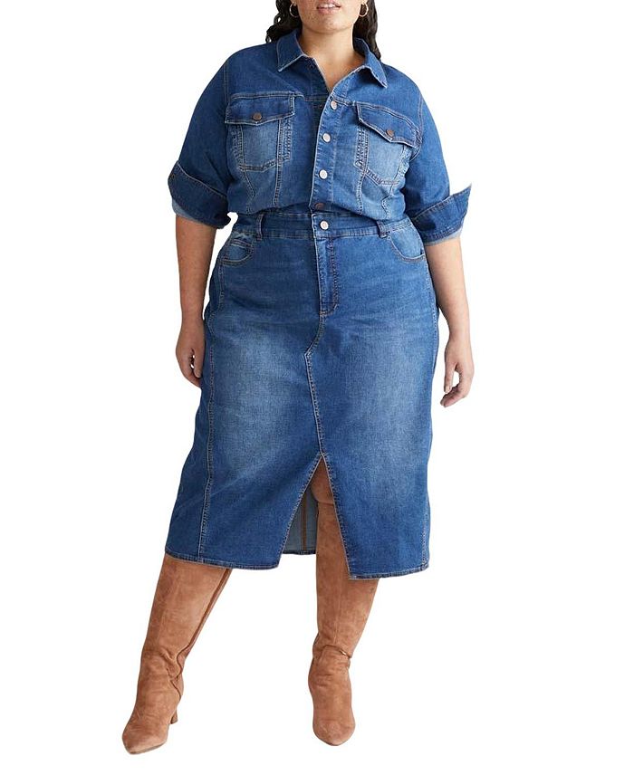 

Женское платье деним Dakota Plus Size Universal Standard, синий