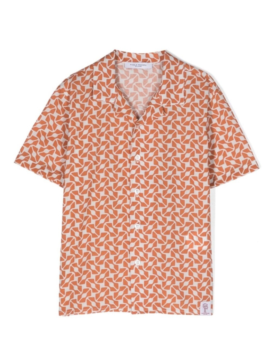 

Paolo Pecora рубашка с графичным принтом, коричневый